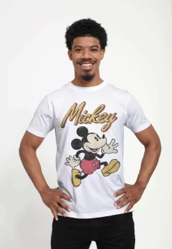 Disney Mickey Classic Vintage Mickey Unisex - T-Shirt Print - White