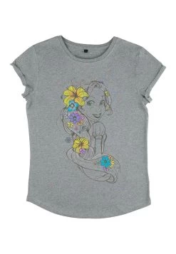 Disney Tangled Rapunzel Sketch - T-Shirt Print - Melange Grey -Disney f6fd938dd2e04220bf477576e5ddda38