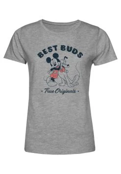 Disney Mickey Mouse Vintage Buds - T-Shirt Print - Heather Grey -Disney f895fb780bd942258d9053d7f480f7f8