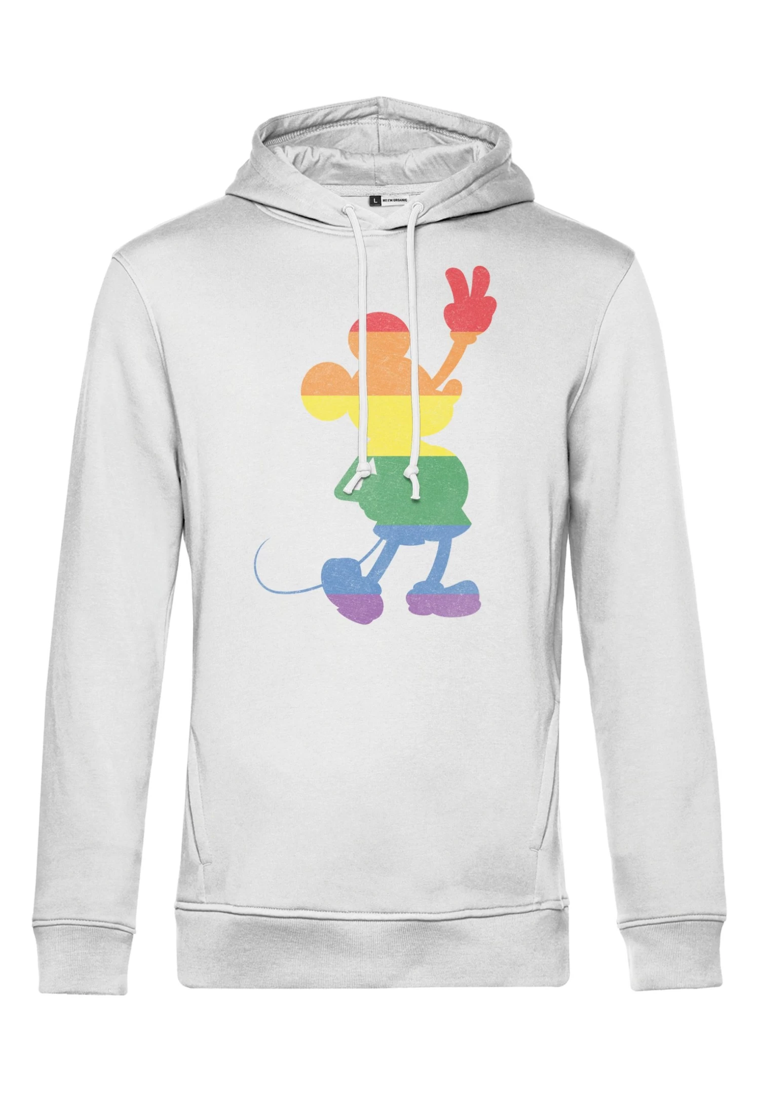Disney Mickey Classic Love Is Love Pride Mickey - Hoodie - White 4 Disney Mickey Classic Love Is Love Pride Mickey - Hoodie - White - Afbeelding 4